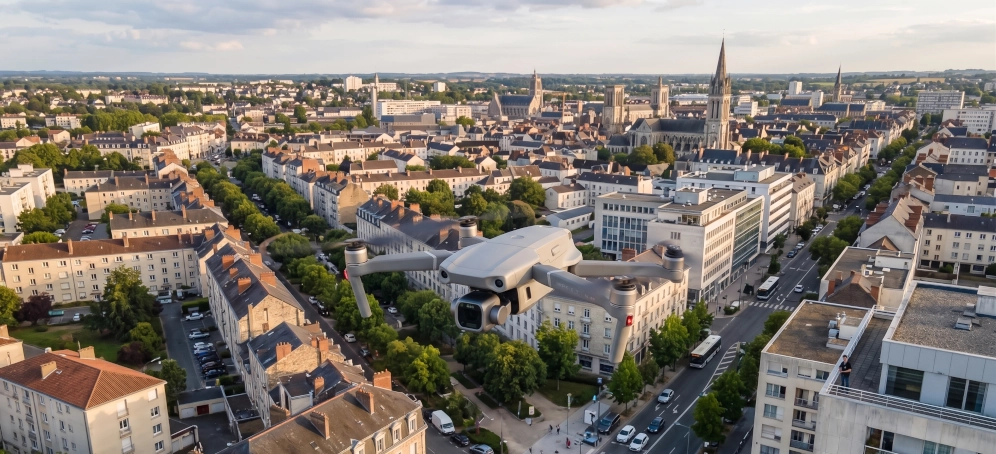 A Nantes, l'Institut du drone forme des futurs pilote dans le domaine professionnel pour le bâtiment, photographe, géomètre.
